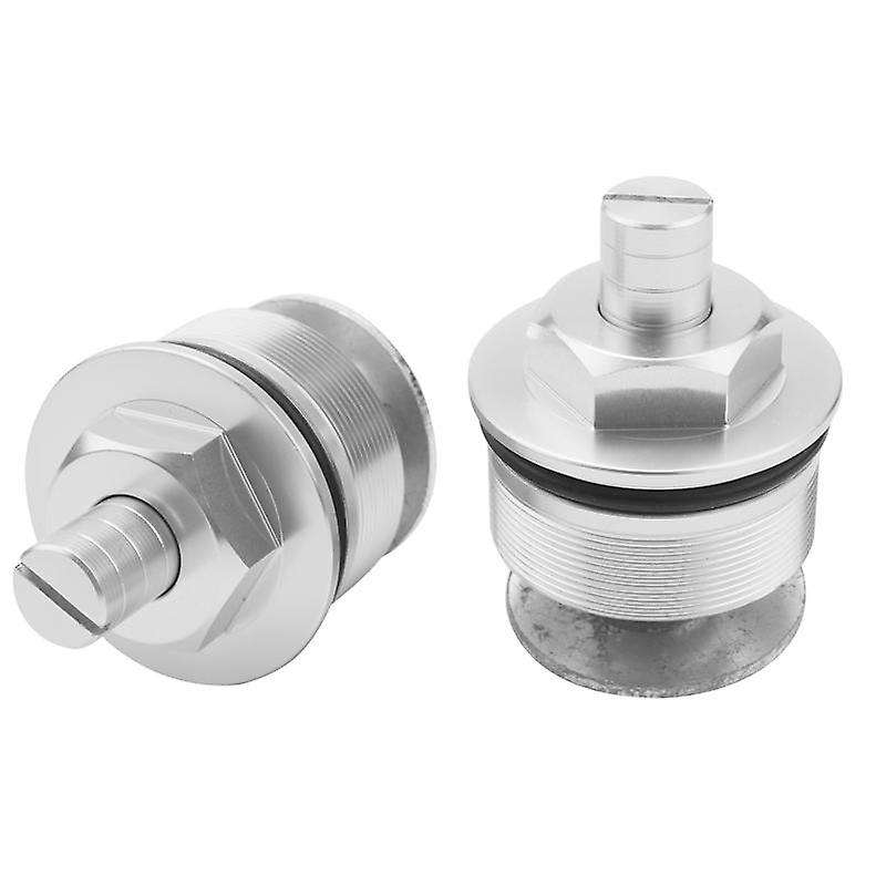 41MM Motorcycle Front Screw Fork Cover Cap Preload Adjusters Bolts for CB400(Silver)