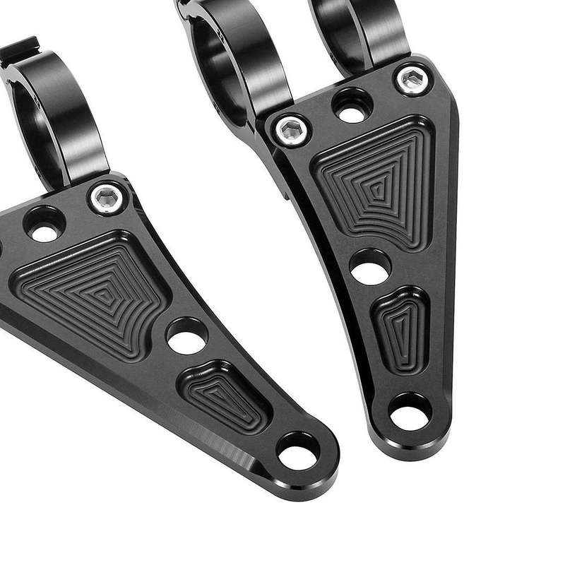 41MM Motorcycle Headlight Mount Bracket CNC Aluminum Alloy Black for Fork Tubes M10 Bolt Hole