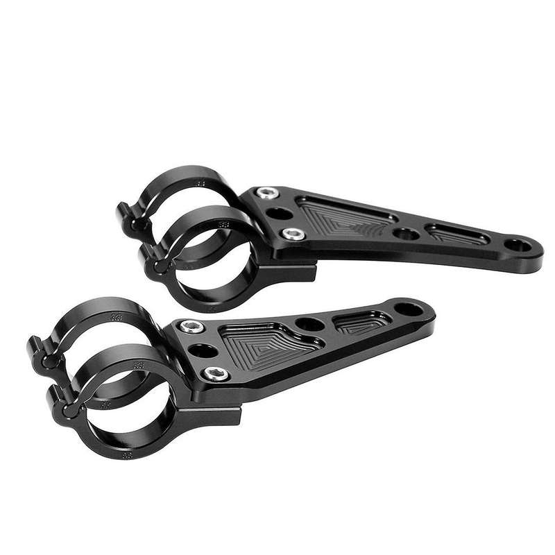 41MM Motorcycle Headlight Mount Bracket CNC Aluminum Alloy Black for Fork Tubes M10 Bolt Hole