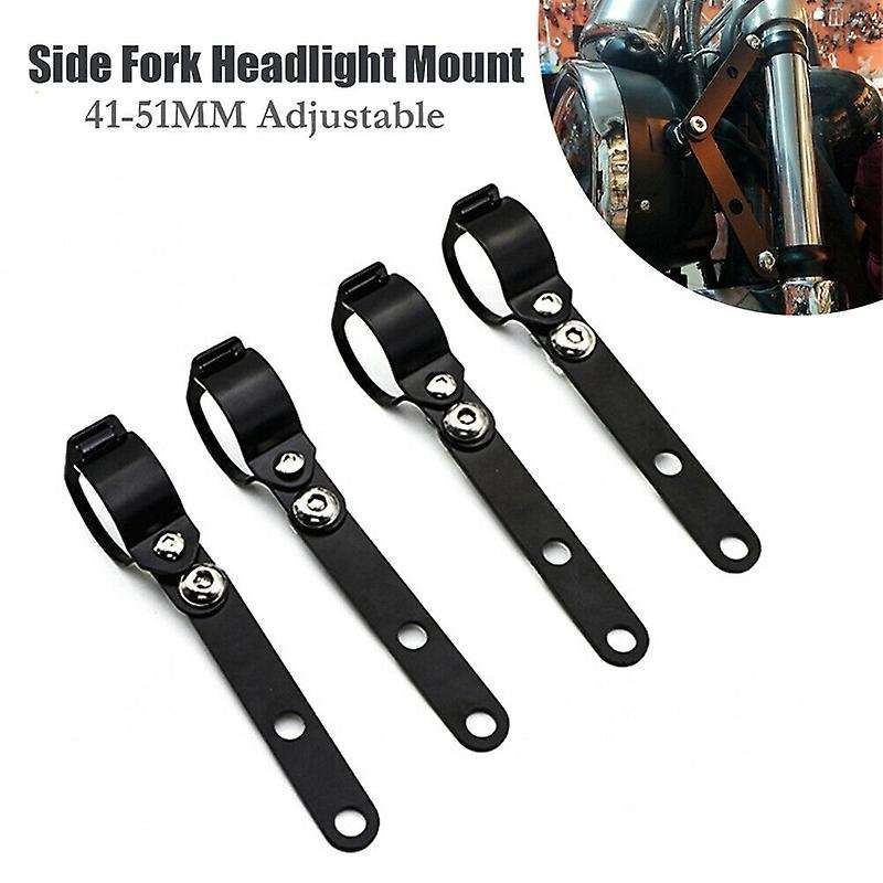 41mm-51mm Fork Black Headlight Mount Bracket Cafe Motorcycle head light lamp Holder Adapter