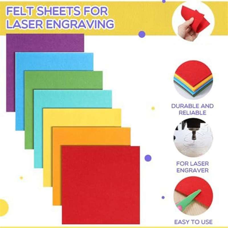 42 Sheets Of Laser Engraved Materials Laser Engraved Felt Sheets for Laser Engraving,cutting, Diy En