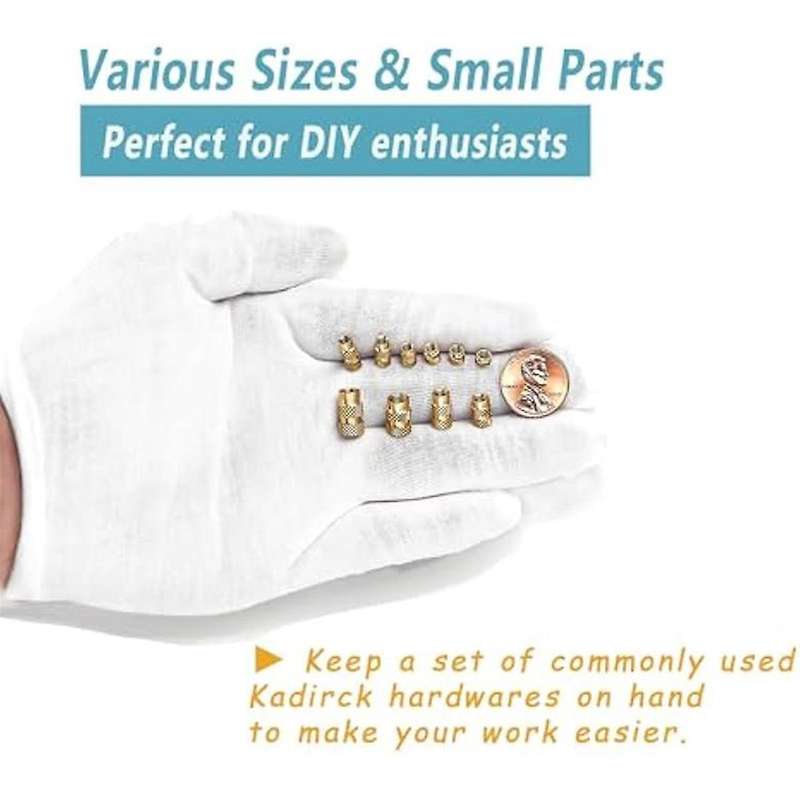 420Pcs M3//M5 Threaded Inserts Assortment Kit for Components,Brass Knurled Nuts,Insert By Heat Into