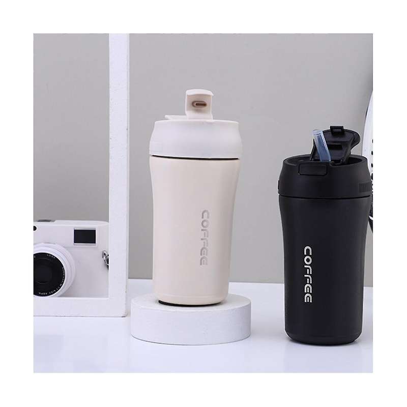 420ml Stainless Steel Coffee Cup Leak-proof Cup Outdoor Sports Fitness Travel Milk Tea Water Bottle
