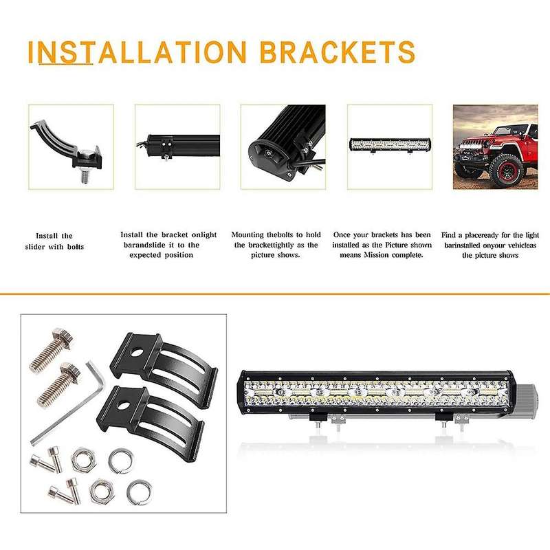 420W 42000LM Led Light Bar Car 20 Inch Spot Flood Combo Beam for Trucks ATV Tractor Work Light
