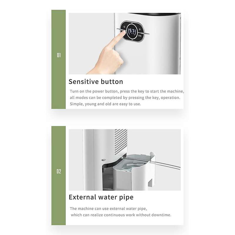42W Home Dehumidifier Negative Ion Air Cleaner Energy Saving Air Dryer Low Noise 1200Ml Water Tank E