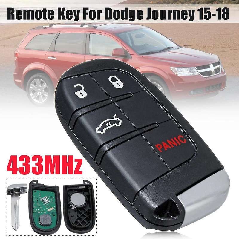 433MHz 4 Button Fob Remote Key with Battery for Journey 2015 2016 2017 2018 FCC ID: M3N-40821302 680