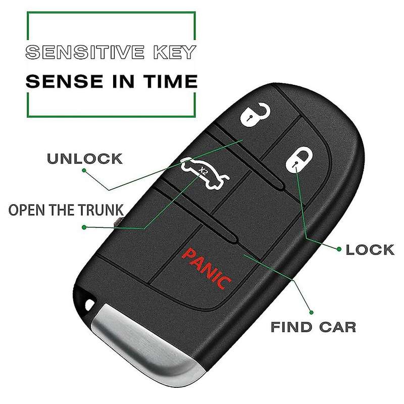 433MHz 4 Button Fob Remote Key with Battery for Journey 2015 2016 2017 2018 FCC ID: M3N-40821302 680
