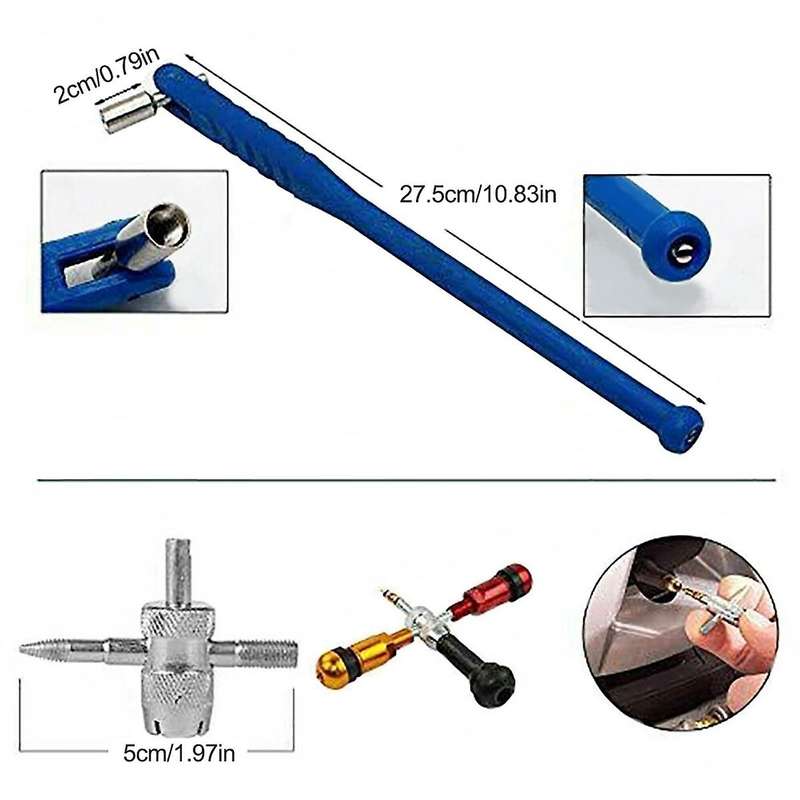43pcs Valve Installation Tool Kit Tire Valve Stem Tool Puller and Installation Kit