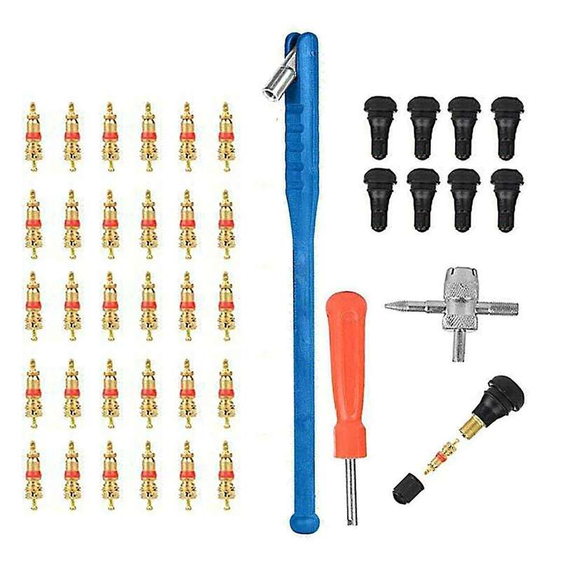 43pcs Valve Installation Tool Kit Tire Valve Stem Tool Puller and Installation Kit