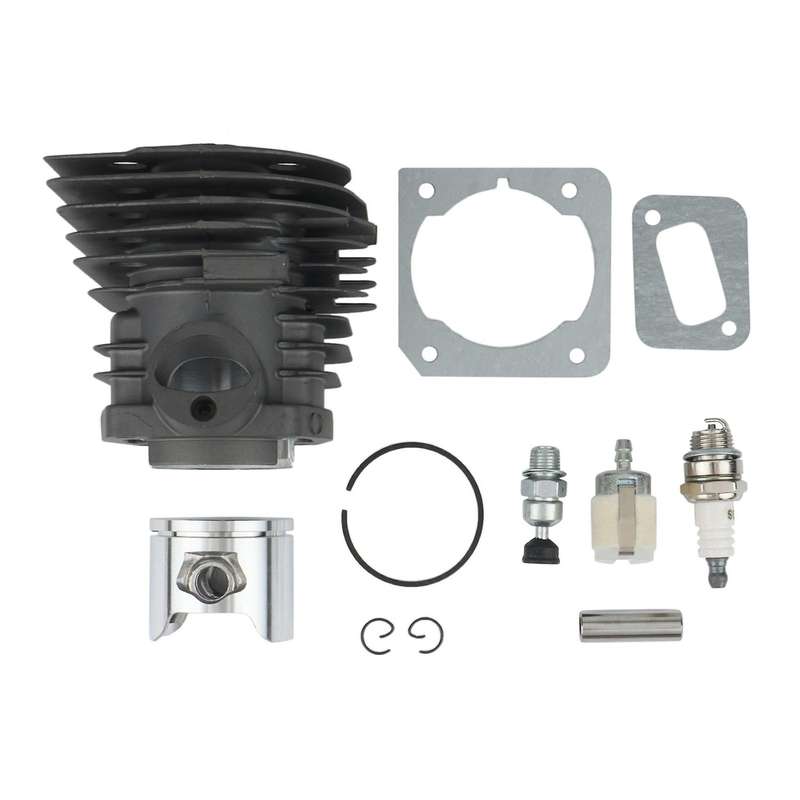 44mm Nikasil Plate Cylinder Piston Gasket Decompression Valve for 350 351 346 XP Chainsaw Engine Mot