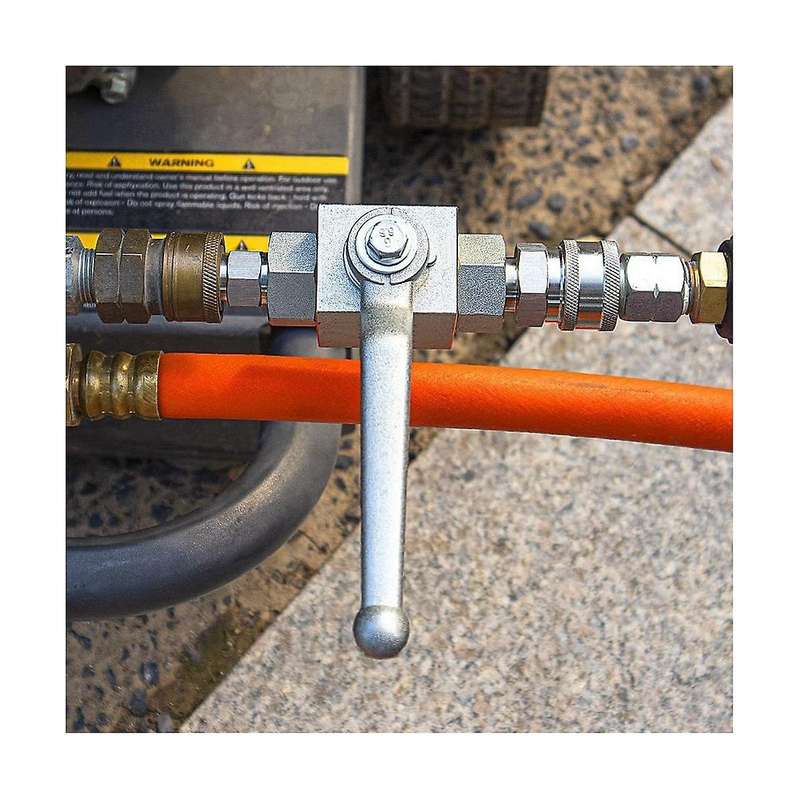 4500psi Ball Valve Kit Switch with 3/8inch Quick Plug Connector for Pressure Washer Hose Pump