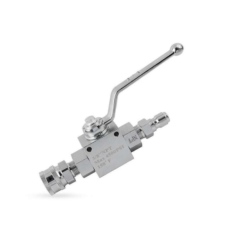 4500psi Ball Valve Kit Switch with 3/8inch Quick Plug Connector for Pressure Washer Hose Pump