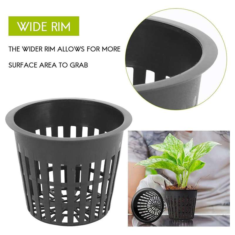 45 Pieces Hydroponic Net Pots, Plastic Net Pot for Garden Balcony Hydroponics and Soilless Culture (