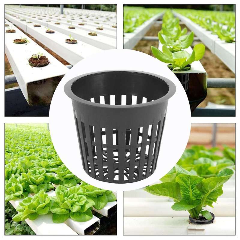 45 Pieces Hydroponic Net Pots, Plastic Net Pot for Garden Balcony Hydroponics and Soilless Culture (