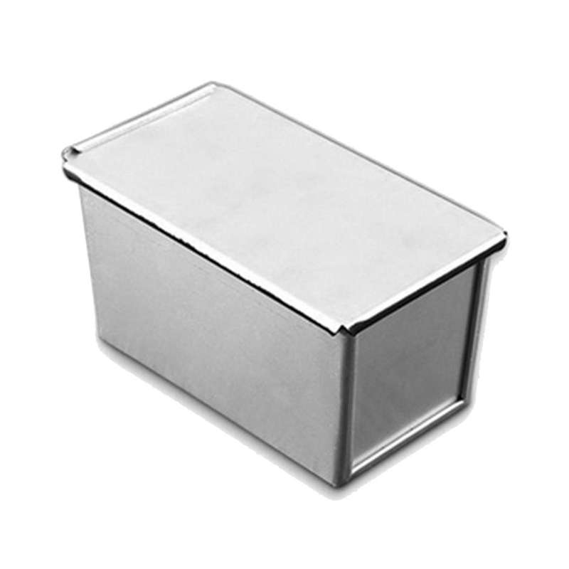450g Aluminum Alloy Black Non-stick Coating Toast Boxes Bread Loaf Pan Cake Mold Baking Tool with Li
