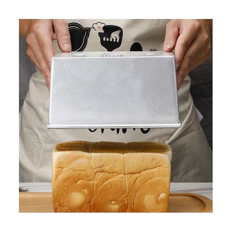 450g Aluminum Alloy Black Non-stick Coating Toast Boxes Bread Loaf Pan Cake Mold Baking Tool with Li