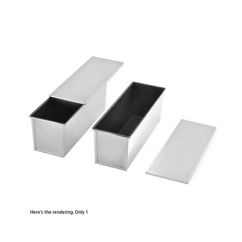 450g Aluminum Alloy Black Non-stick Coating Toast Boxes Bread Loaf Pan Cake Mold Baking Tool with Li