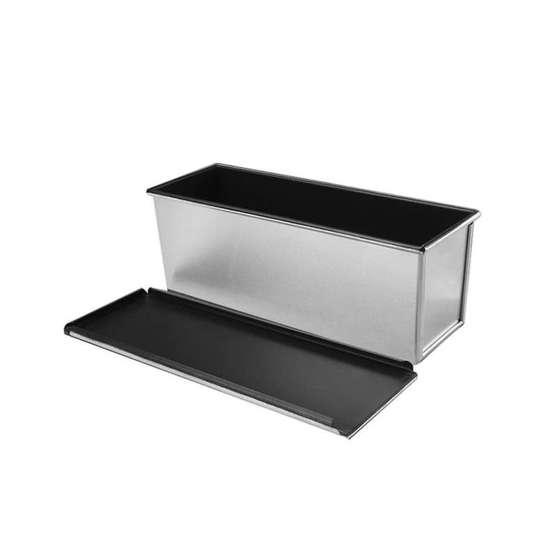 450g Aluminum Alloy Black Non-stick Coating Toast Boxes Bread Loaf Pan Cake Mold Baking Tool with Li