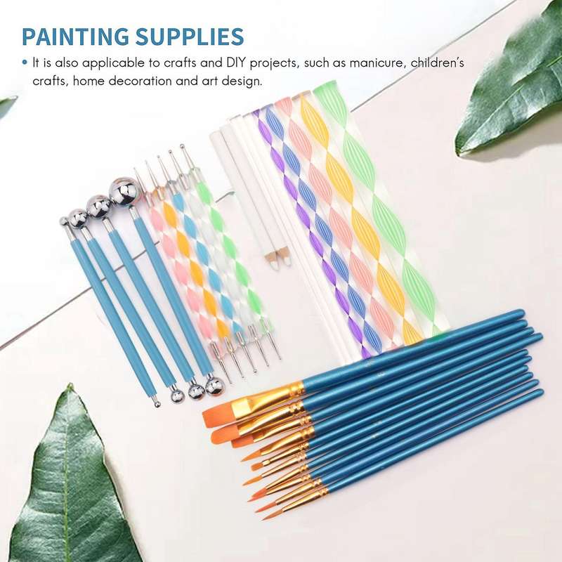 45 Pcs Mandala Dotting Tools Set, Stencil Painting Arts Supplies Tools Kits Including Stencil Templ