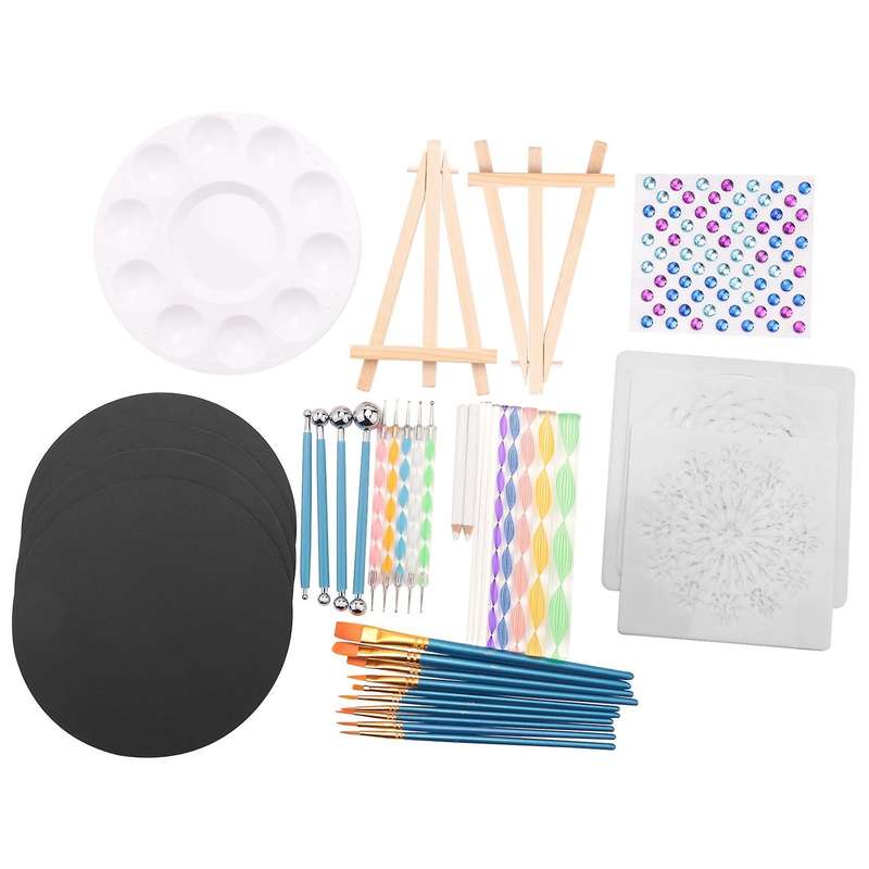 45 Pcs Mandala Dotting Tools Set, Stencil Painting Arts Supplies Tools Kits Including Stencil Templ