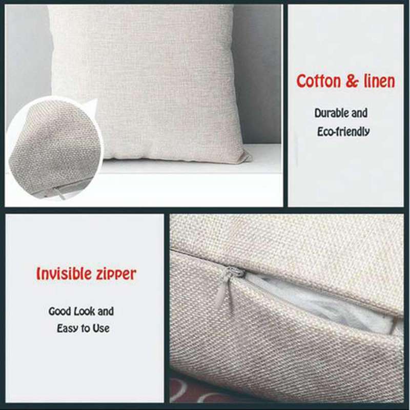 45cm Pillowcase Red Square Home Decor Linen Pillow Cases Cushion Covers for Sofa Car Gift