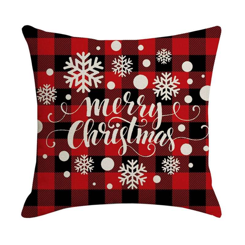 45cm Pillowcase Red Square Home Decor Linen Pillow Cases Cushion Covers for Sofa Car Gift