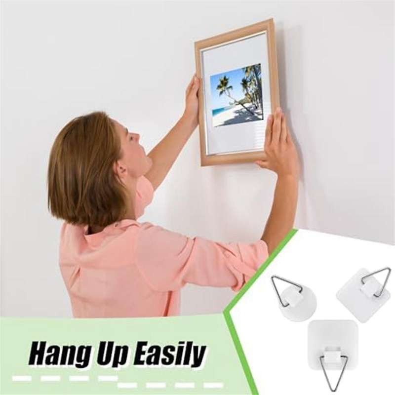 45pcs Adhesive Picture Frame Foam Board Picture Hanger for Wall Art Photo Frame Bathroom Closet Kit