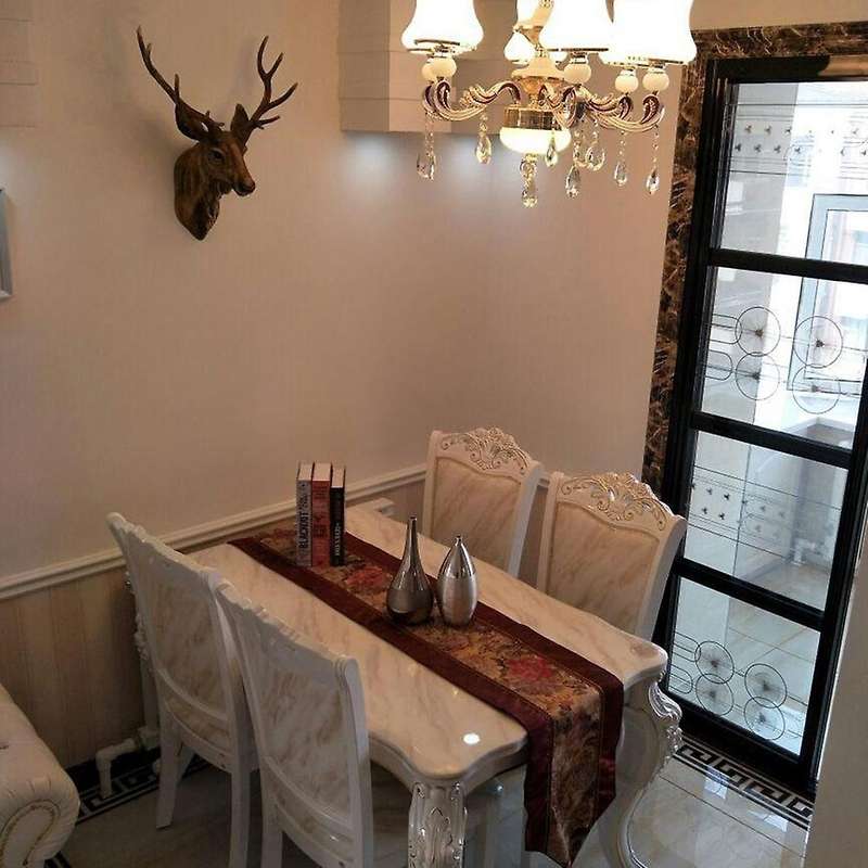 45cm Nordic Lucky Deer Head Wall Hanging Sculpture Light Luxury Animal Statue Skull Decor Home Decor