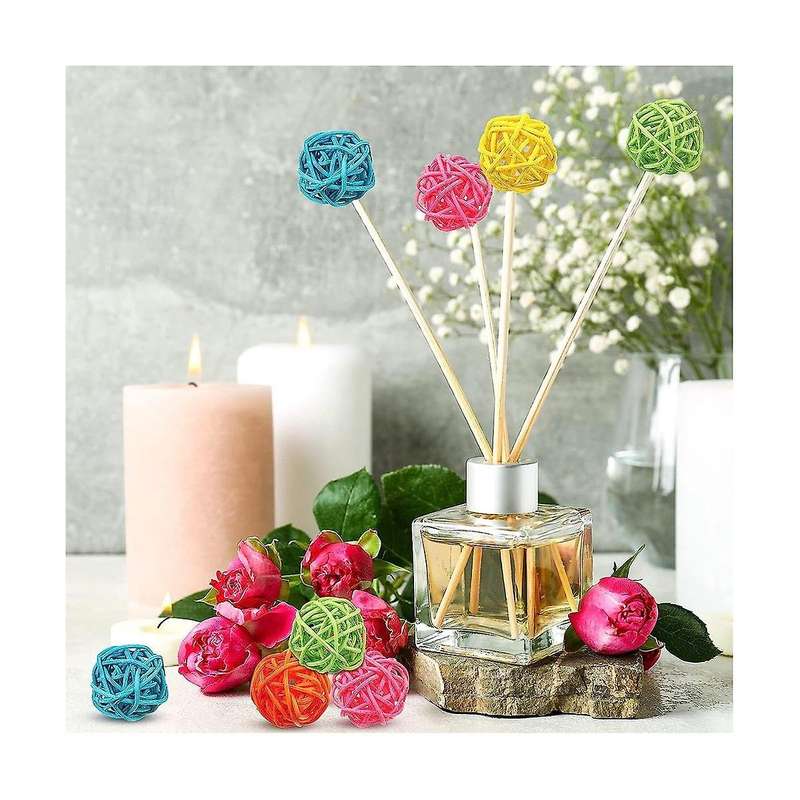 45Pcs Rattan Balls Color Decor Decorative Vase Filler Table Wedding Decoration for Baby Shower Birt