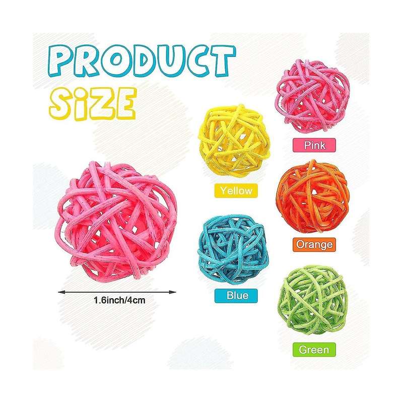45Pcs Rattan Balls Color Decor Decorative Vase Filler Table Wedding Decoration for Baby Shower Birt