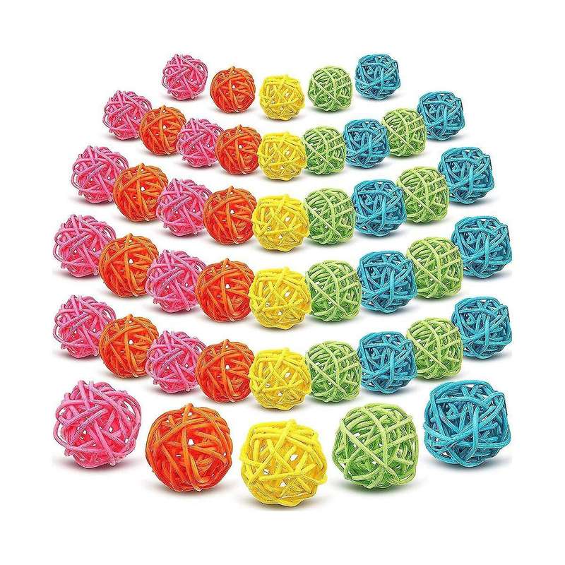45Pcs Rattan Balls Color Decor Decorative Vase Filler Table Wedding Decoration for Baby Shower Birt