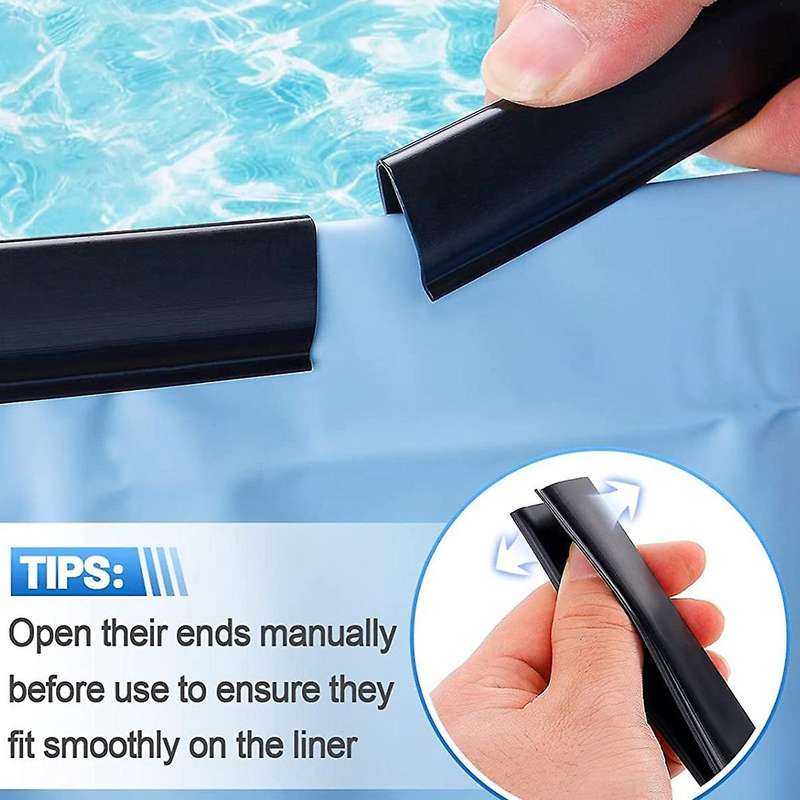 45pcs Coping Strips for Pool Liners,swimming Pools Liner Clip Replacement Patch for 27ft Round Or 1