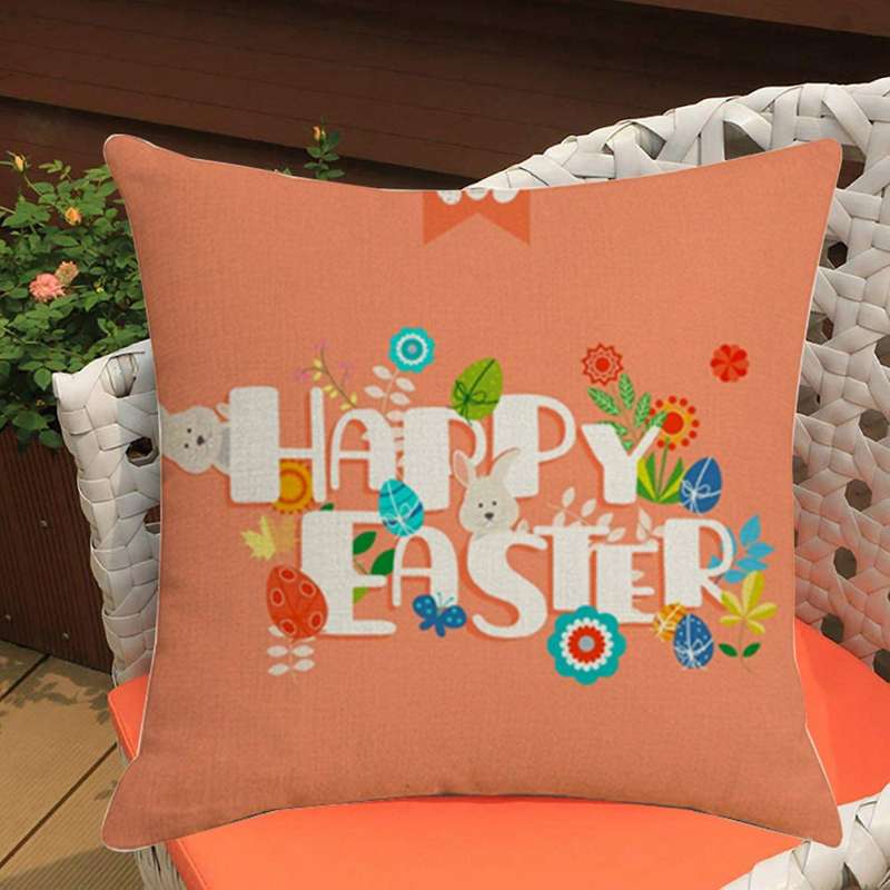 45X45cm Happy Easter Egg Pillowcases Bunny Cushion Covers Sofa Linen Throw Pillow Case Decoration Ch