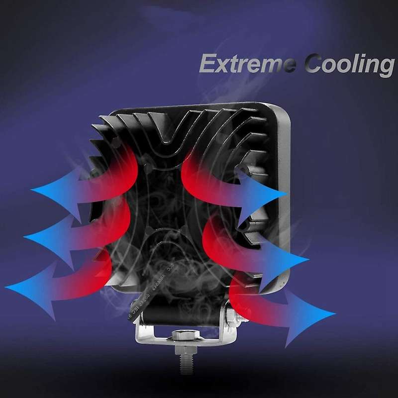 46W Square Work Light Flood LED Amber Fog Lights Driving Light Strobe Light for Truck ATV UTV SUV Bo