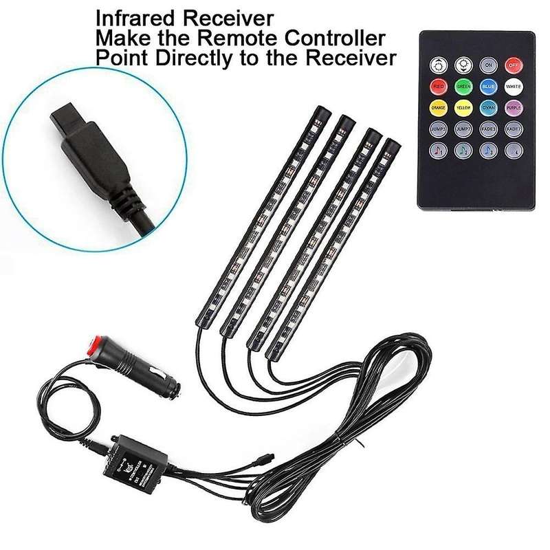 48 LED Car Charge Interior Accessories Floor Decorative Atmosphere Lamp Light