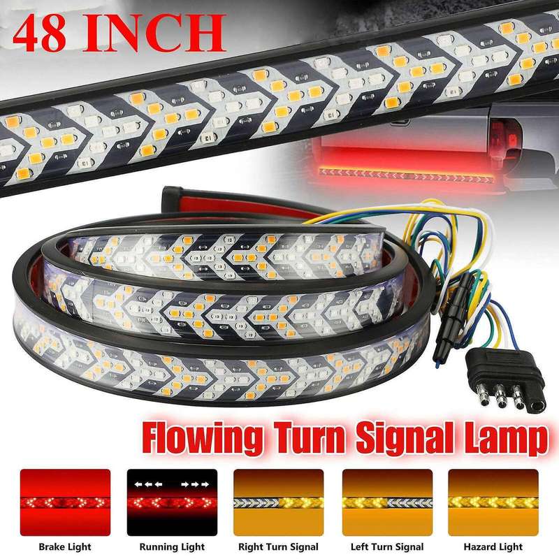 48 Inch Truck Led Strip Light Bar Flowing Turn Signal Lamp with Reverse Light for Offroad SUV Pickup