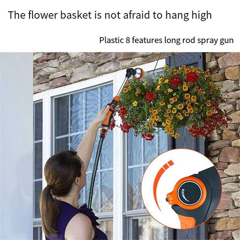 47cm Watering Tool Garden Nozzle 180 Adjustable Car Wash Water Tool 8 Patterns Lawn Watering Tools
