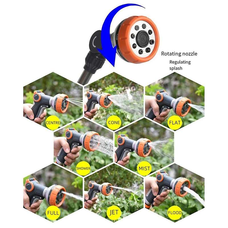 47cm Watering Tool Garden Nozzle 180 Adjustable Car Wash Water Tool 8 Patterns Lawn Watering Tools