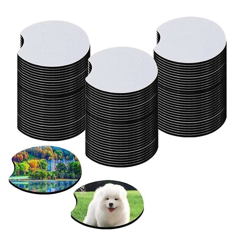 48 PCS Sublimation Coasters Blanks Bulk, 2.75 Inch Circular Opening Blanks Sublimation Car Coasters