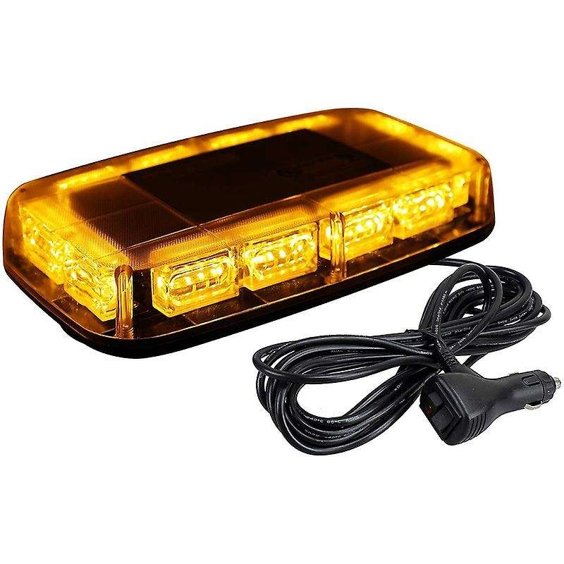 48 LED Roof Top Strobe Lights, High Visibility Emergency Safety Warning LED Mini Strobe Light Bar wi