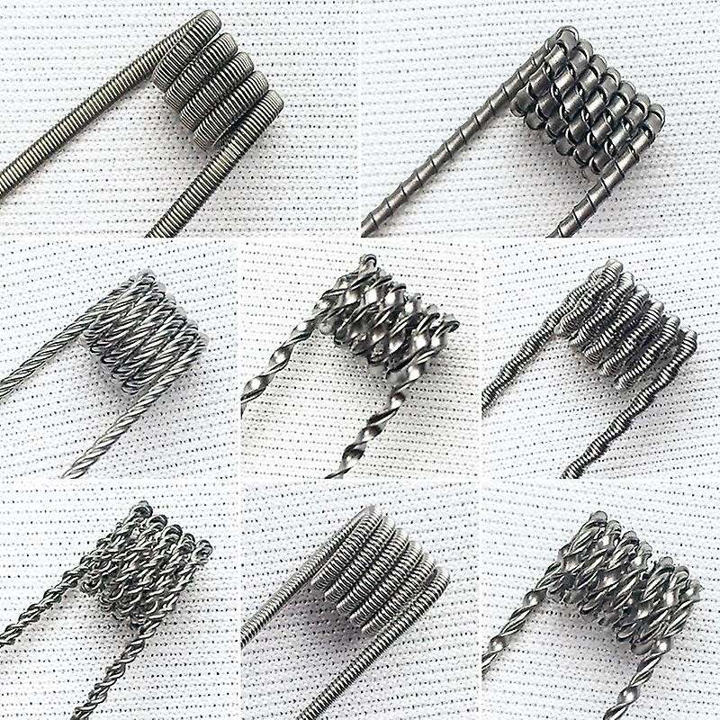 48pcs A1 Tool Prebuilt premade Coils Clapton Hive Fused Clapton Mix Twisted Coil for RBA Atomizer
