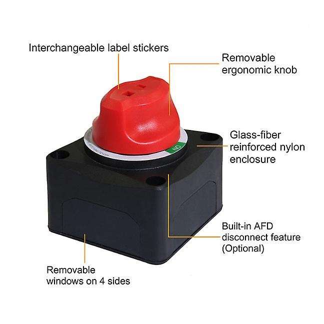 48V DC 275A Battery Disconnect Switch Dual Battery Selector Switch with AFD