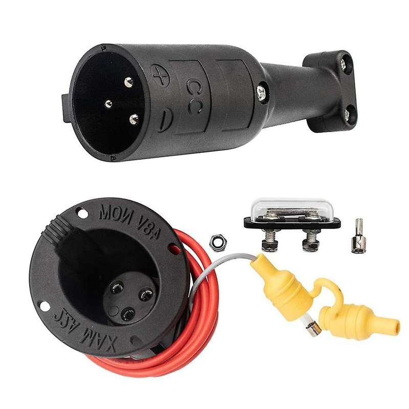 48V Charger Cord Plug & Charger Receptacle for Club Car Precedent Golf Carts 2000 Up, 101828901, 101