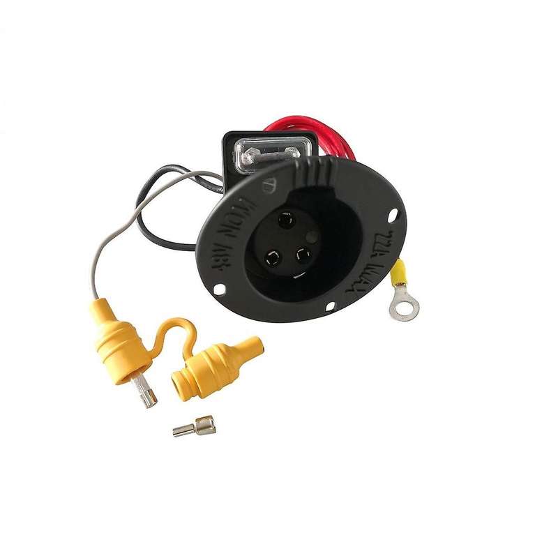 48V Charger Cord Plug & Charger Receptacle for Club Car Precedent Golf Carts 2000 Up, 101828901, 101