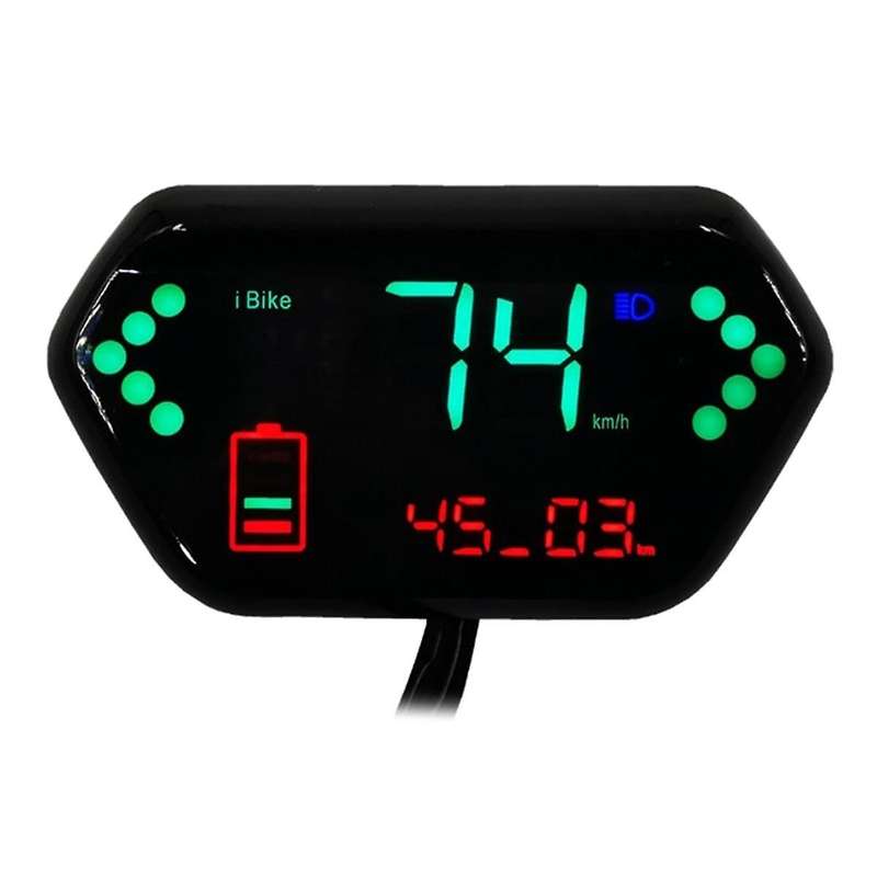 48V/60V for Electric Motorcycle Odometer Digital LCD Display Tachometer LCD Speedometer