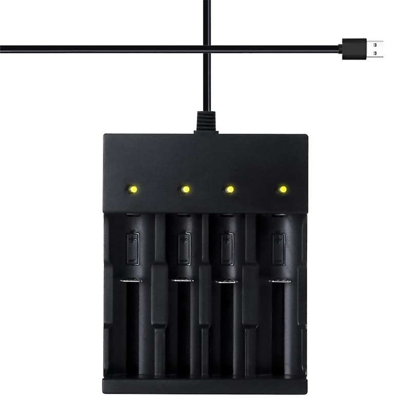 4Bay Smart 18650 Battery Charger,Universal Charger for 3.7Volt Li-Ion Flashlights Headlight 18650 R