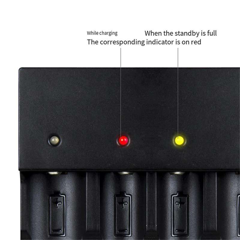 4Bay Smart 18650 Battery Charger,Universal Charger for 3.7Volt Li-Ion Flashlights Headlight 18650 Re