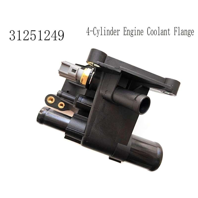 4-Cylinder Engine Coolant Flange for C30 S80 S40 C30 S80 V70 MK3 2.0L 31251249 Thermostat Adapter wi