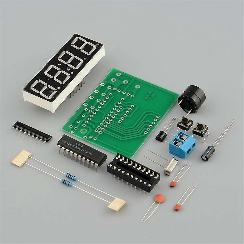 4-Digit Digital Electronic Clock Kit, Microcontroller Digital Clock, 4-Digit Digital Clock Kit, Elec