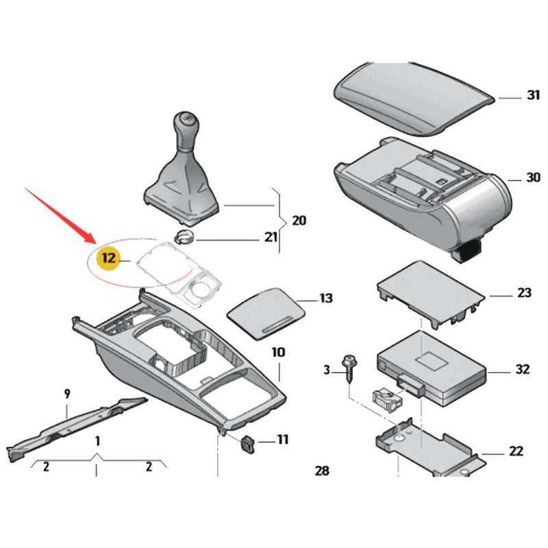 4FD864260 Car Console Shift Bezel Chrome Frame Trim Cover for A6 RS6 2005-2012 Gear Shift Panel L 4F